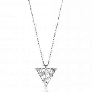collar de plata del triángulo