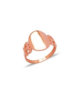 Rose gold plated ring flat